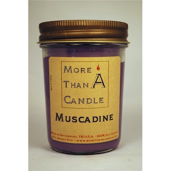 More Than A Candle More Than A Candle MCD8J 8 oz Jelly Jar Soy Candle; Muscadine MCD8J